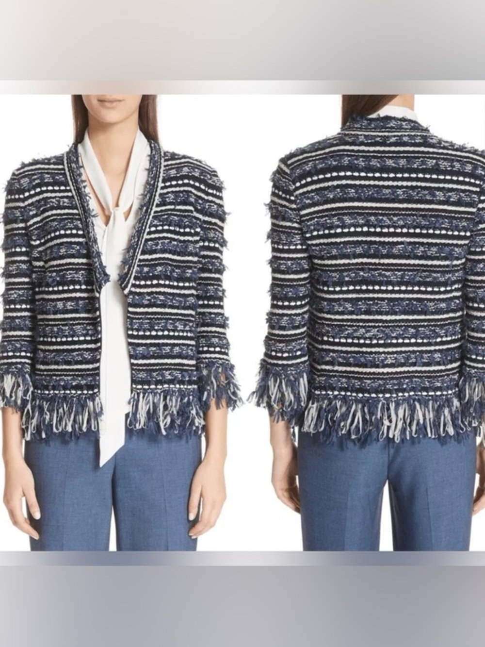 St. John Collection Lofty Floats Knit Jacket L
